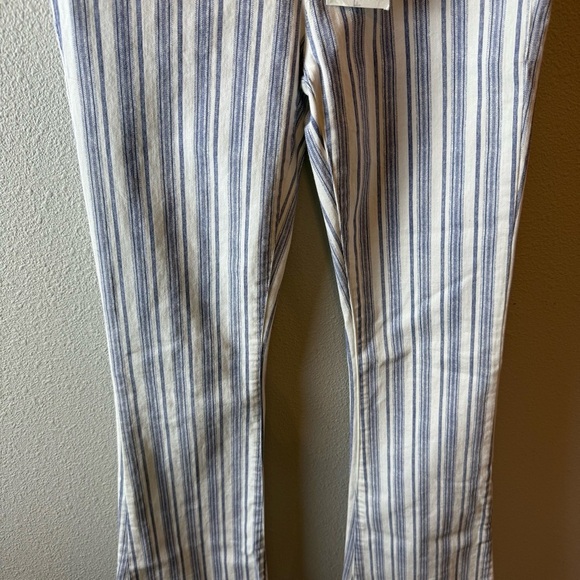New FRAME Le High Flare Surfer Stripe High Waist Jeans Dutch Blue Multi NWT 25 - Picture 7 of 16